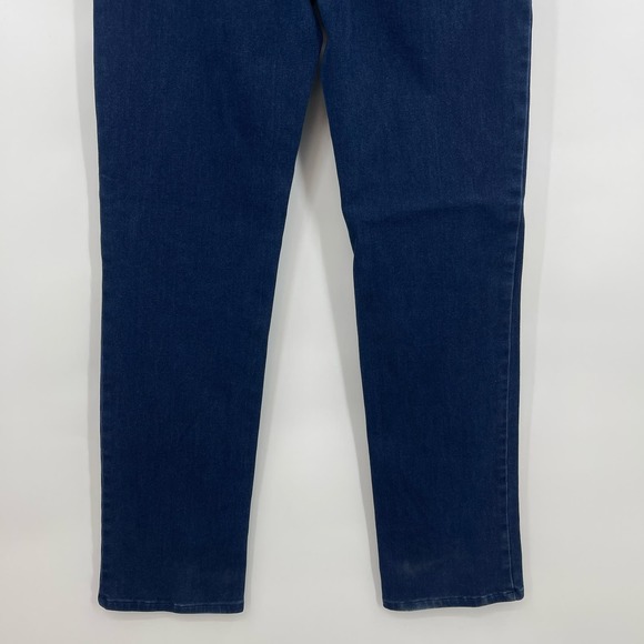 Beta Brand Size Medium Dark Wash Pull On Stretch Elastic Waist Straight Leg Jean - Picture 6 of 9